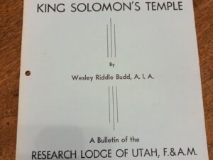 The Building of King Solomon’s Temple by Wesley Riddle Budd, A. I. A. – February 1965