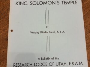 The Building of King Solomon’s Temple by Wesley Riddle Budd, A. I. A. – February 1965