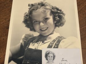 Photograph of Shirley Temple with Signed Card