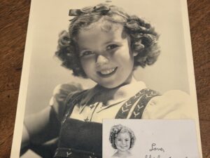 Photograph of Shirley Temple with Signed Card