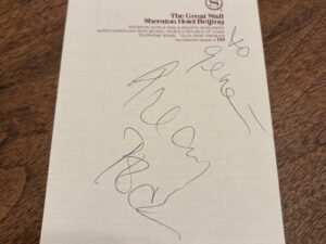 Note Signed by Actor Gregory Peck