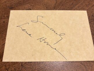 Note Signed by Lena Horne