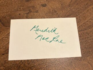 Card Signed by Actress Meredith Macrae