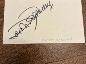 Card Signed by Actor Ralph Bellamy