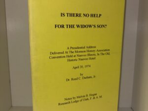 Is There No Help For The Widow’s Son? – Dr. Reed C. Durham, Jr. – 1974