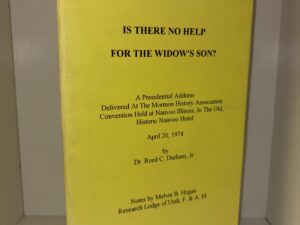 Is There No Help For The Widow’s Son? – Dr. Reed C. Durham, Jr. – 1974