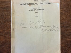 The Historical Record Vol. 9 – Edited by Andrew Jenson – 1890