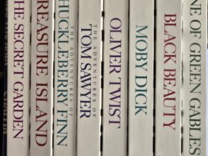8 Classics — Dalmation Press — Hardbound — Black Beauty, Anne of Green Gables, Moby Dick, Oliver Twist, Tom Sawyer, Huckleberry Finn, Treasure Island, The Secret Garden