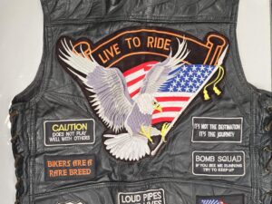 Diamond Plate Buffalo Leather Motorcycle Rider Jacket