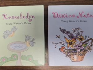 2 Mini LDS Books — Divine Nature / Knowledge — Young Women’s Values