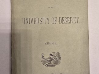 1884-85 — Annual of the University of Deseret