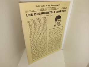 Salt Lake City Messenger: Issue No. 59, January 1986: LDS Documents & Murder (1986)