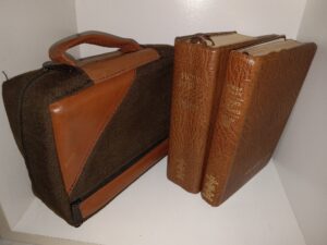 LDS, Brown Leather Triple Combination & Holy Bible: King James Version w/ zipper case (1981, 1984)