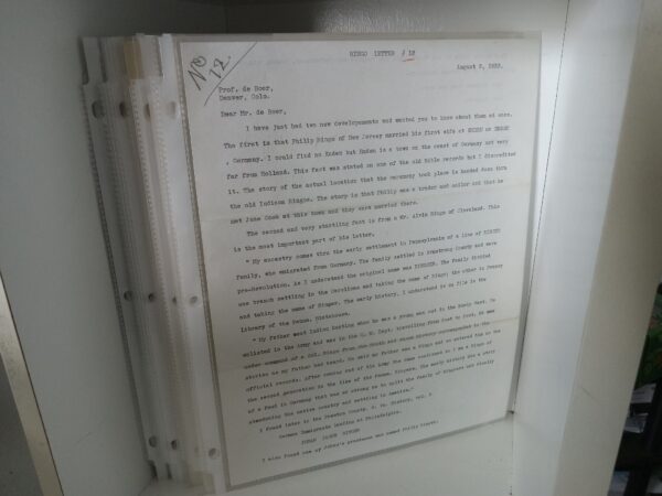 Bundles of Letters and Documents of Professor Louis P. de Boer