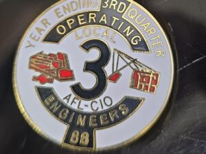3th Quarter Operating Engineers Local 3 AFL-CIO Pin