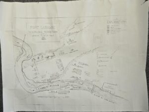 Map of Fort Laramie, Wyoming Territory, General Plan of Post — 15″ x 11.5″ — Reprint of the 1874