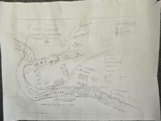 Map of Fort Laramie, Wyoming Territory, General Plan of Post — 15″ x 11.5″ — Reprint of the 1874