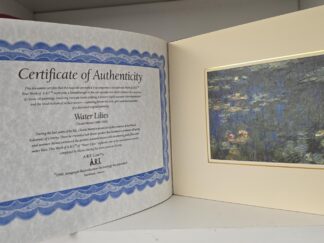 Water Lilies, Claude Monet (1840-1926) -- Replica -- with Certificate of Authenticity