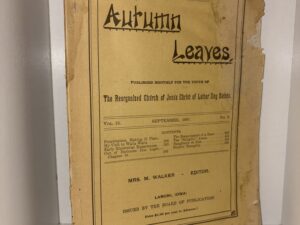 Autumn Leaves: Vol. 13. No. 9. – Editor Mrs. M. Walker – September, 1900