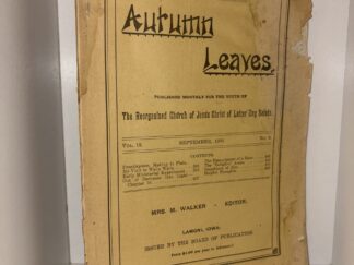 Autumn Leaves: Vol. 13. No. 9. - Editor Mrs. M. Walker - September, 1900