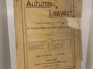 Autumn Leaves: Vol. 13. No. 10 – Editor Mrs. M. Walker – October, 1900