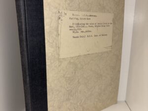Establishing the Value of Indian Lands in the West 1850-1900: A Thesis Submitted to the Department of History BYU – by Robert Kent Fielding – 1952