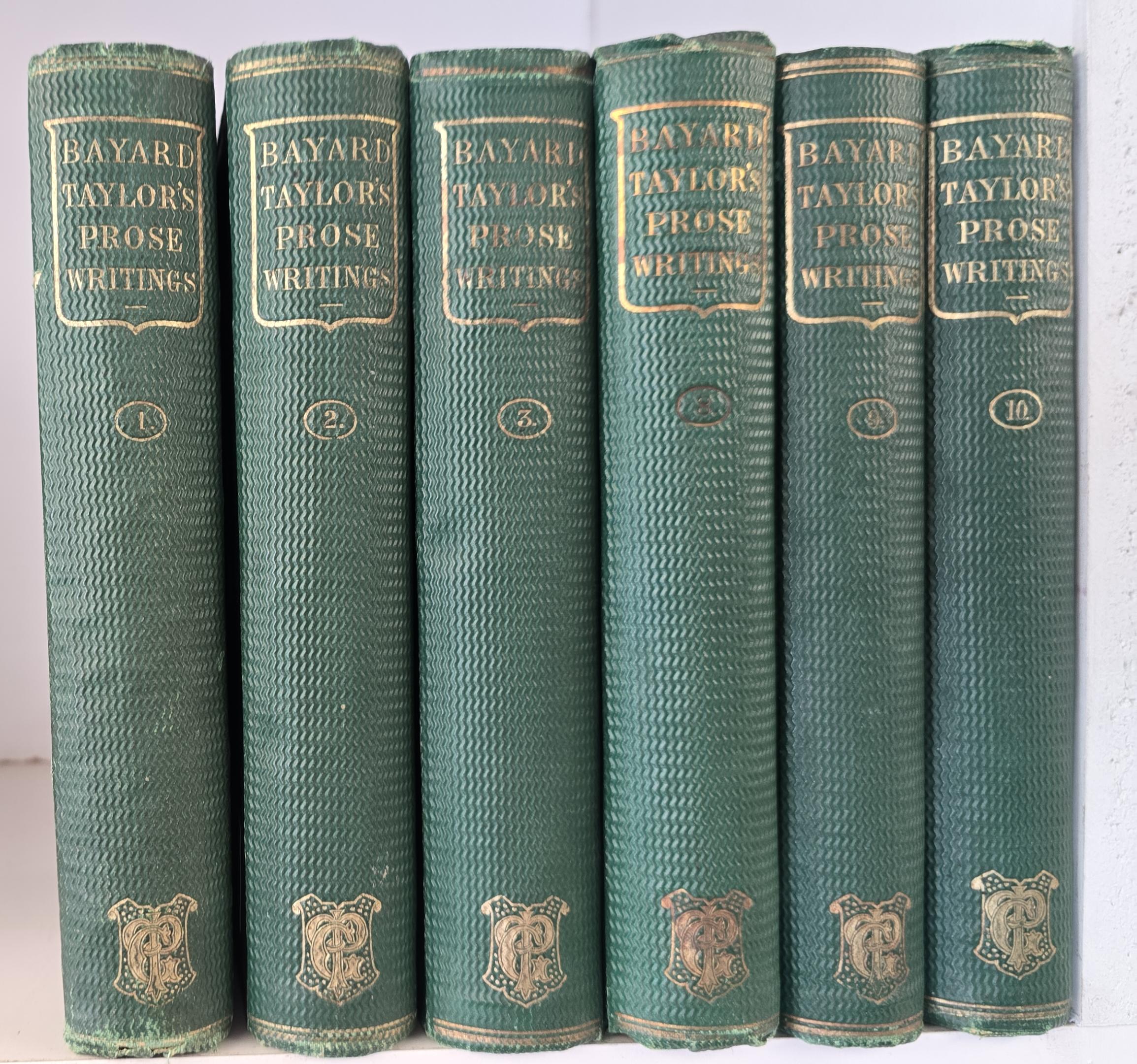 1861 — Bayard Taylor’s Prose Writings — Volumes 1-3, 6, 9-10