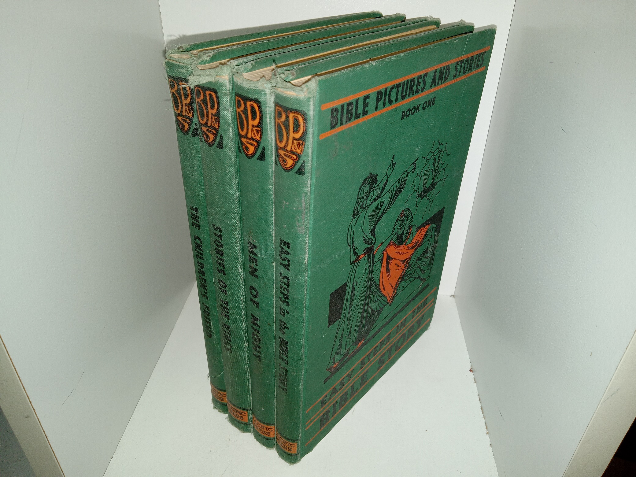 Bible Pictures and Stories 4 Vol. Set (1928, 1929) ~ by Mrs. Adelaide Bee Evans