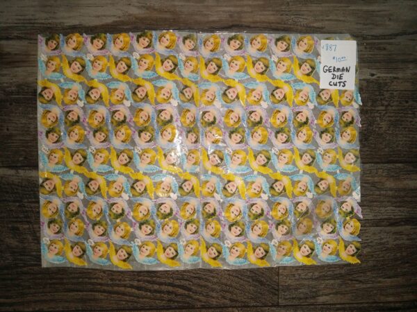 Sheet of German Die Cut Angels