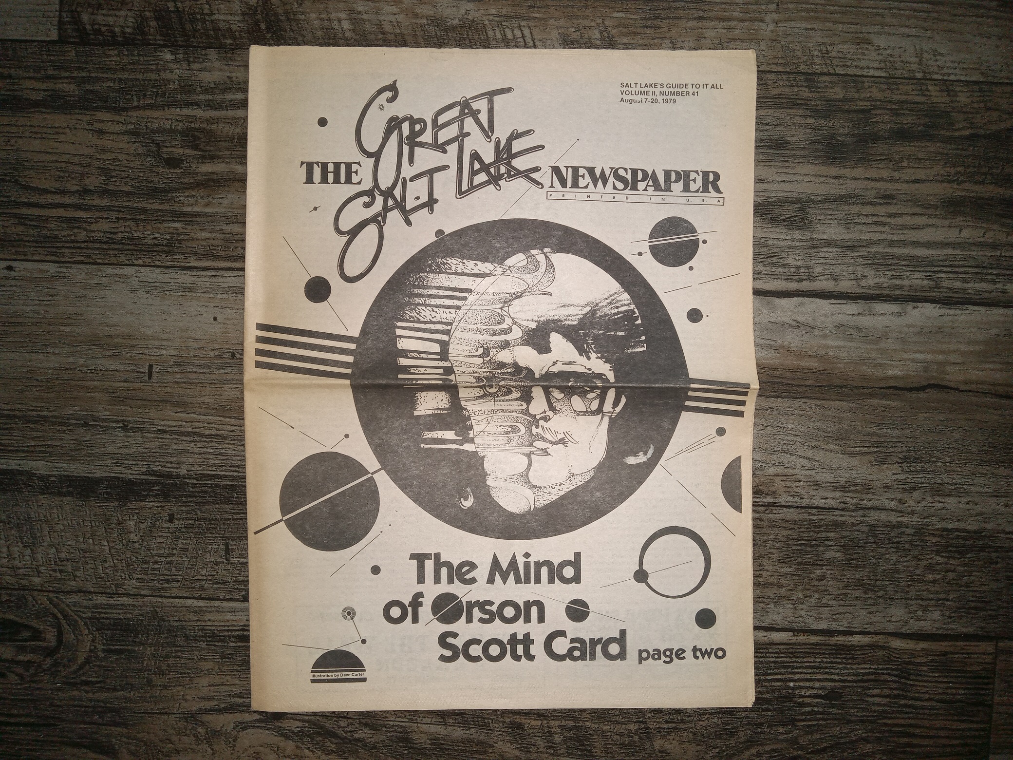 The Great Salt Lake Newspaper: Vol. 2, No. 41, August 7-20, 1979: The Mind of Orson Scott Card (1979)