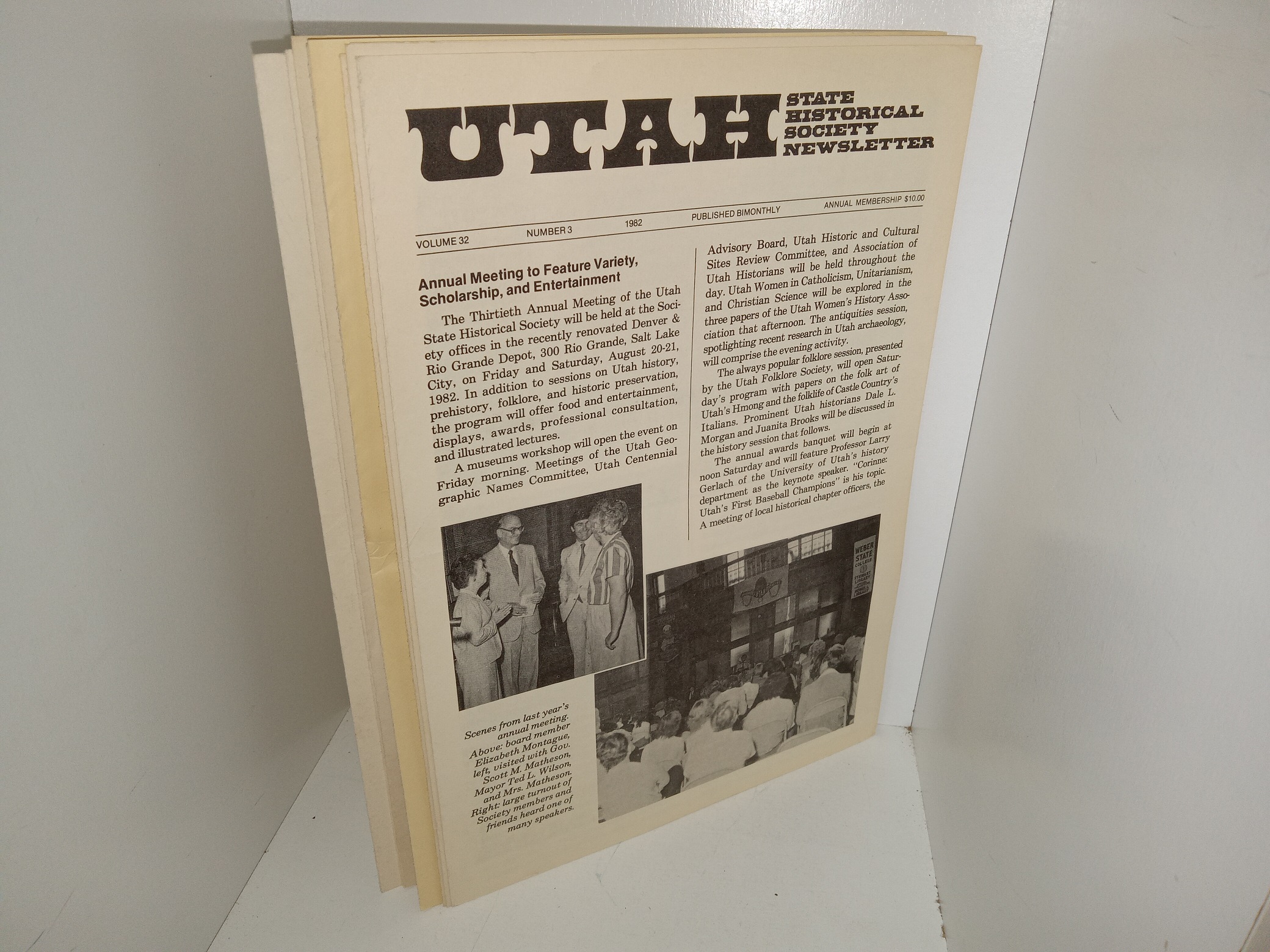 8 Misc. Issues of Utah State Historical Society Newsletter