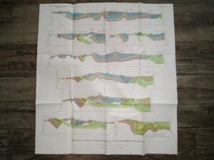 Structure Sections of the Georgetown Canyon-Snowdrift Mountain Area Map (Unknown Print Date) ~ Unknown Cartographer