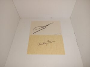 2 Signed Cards: 1 by Actor Glen Ford, and 1 by Actor Buddy Ebsen