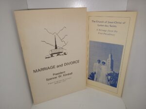 2 LDS Pamphlets: Marriage and Divorce / The Church of Jesus Christ of Latter-day Saints: A Message from the First Presidency (See Details)