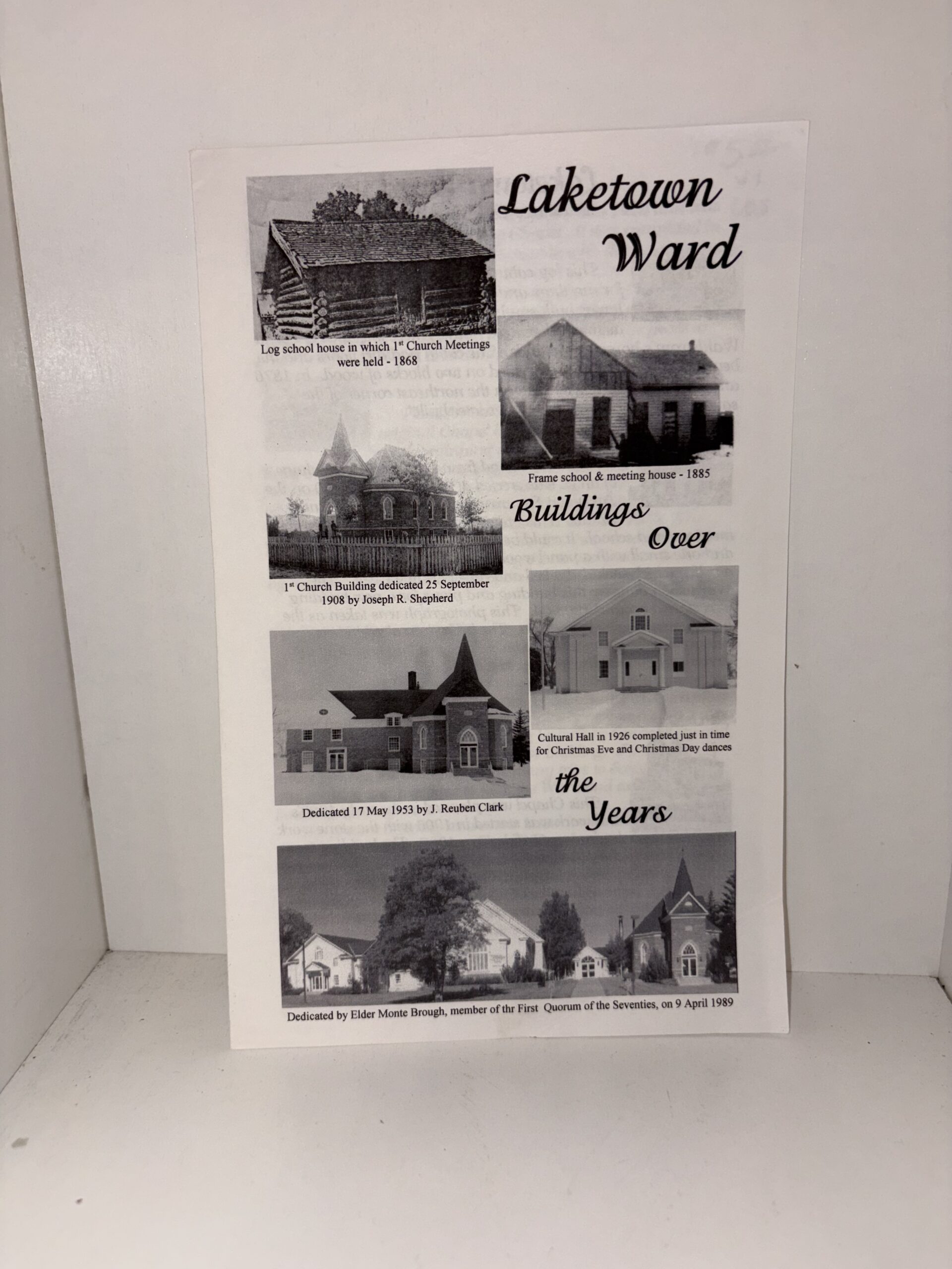 Laketown Ward Buildings Over the Years Leaflet