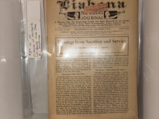 10 Issues of the “Liahona: The Elders’ Journal” Mailed to LDS Apostle Elder John A. Widtsoe