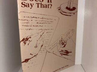 Where Does It Say That? – A Research Tool Compiled By Bob Witte