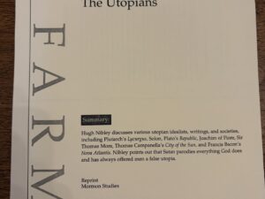 The Utopians Papercopy – Hugh W. Nibley