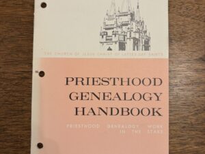 Priesthood Genealogy – Priesthood Correlation Program The Church of Jesus Christ of Latter-Day Saints – 1968