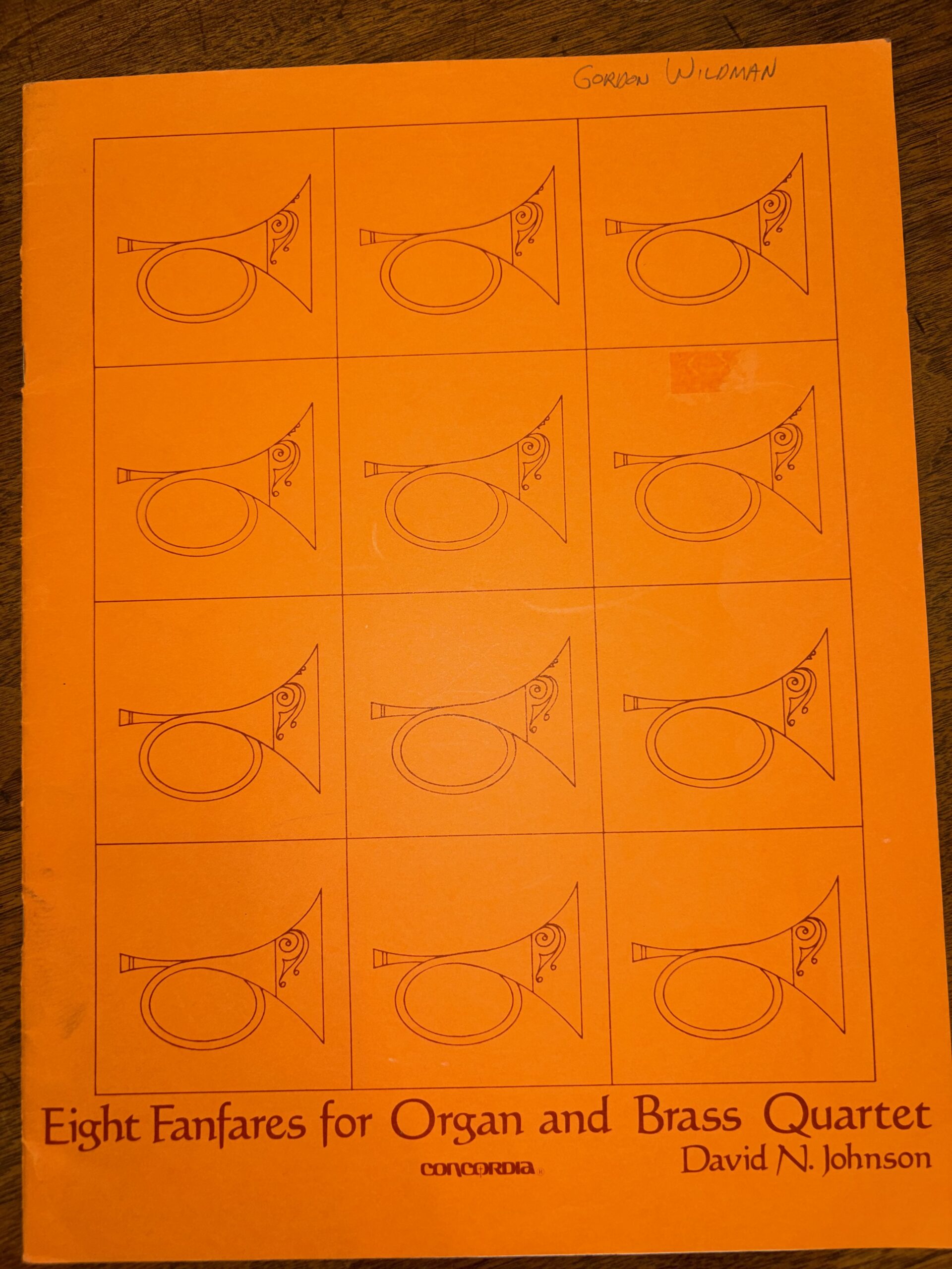 Eight Fanfares for Organ and Brass Quartet – David N. Johnson – 1979