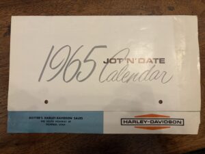 Harley-Davidson Jot ‘N’ Date 1965 Calendar