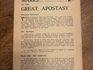 Marks of the Great Apostasy Leaflet