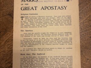 Marks of the Great Apostasy Leaflet