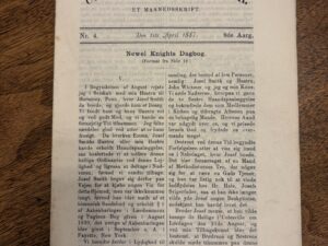 Ungdommens Raadgiver. Et Maanedsskrift Nr. 4. Sde Aarg. – Den 1ste April 1887