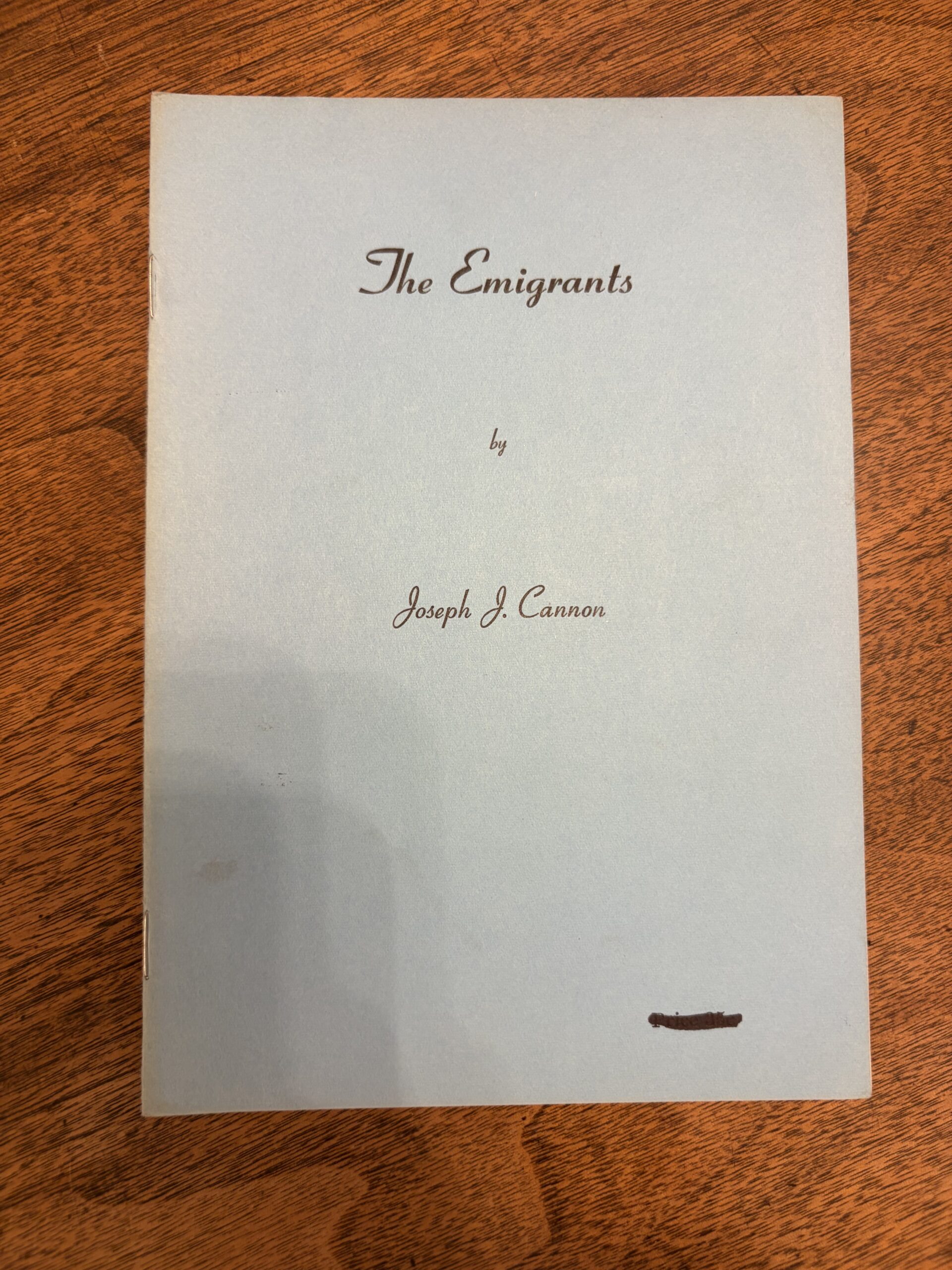 The Emigrants – by Joseph J. Cannon