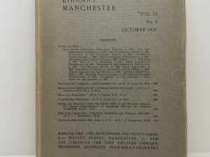 Bulletin of the John Rylands Library Manchester: Vol. 21, No. 2, May 1937