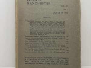 Bulletin of the John Rylands Library Manchester: Vol. 21, No. 2, May 1937
