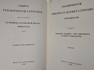 1902 — Corpvs Inscriptionvm Latinarvm, Consilio et Avtoritate, Academiae Litterarvm Regiae Borvssicae, Editvm, Volvminis Tertii Svpplementvm