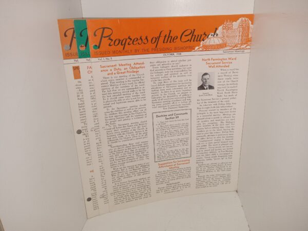 3 Issues of Progress of the Church from the Year 1938