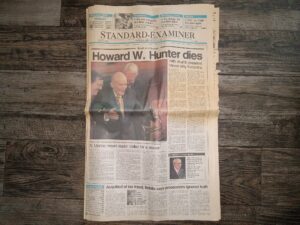 Standard-Examiner: Friday, March 3, 1995: Featuring the Death of President Howard W. Hunter (Newspaper) (1995)